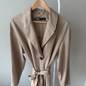 Zara Belted Long Trench Coat